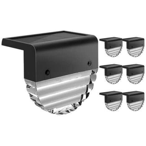 Lot de 6 lampes de jardin LED - Lampes de jardin extérieures à énergie solaire - 2 modes - Lumière blanche chaude, lumière LED à changement de couleur - Convient pour décorer les patios, les terrasses (1/5)