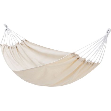 Hamaca exterior reforzada a prueba de balas, adecuada para dormitorios familiares y acampadas de verano, color beige, tamaño doble, dimensiones 190 x 150 cm / 74,8 x 59,1 pulgadas. (1/4)