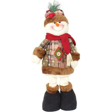 Décoration de Noël - Poupée Télescopique Sans Visage - Tissu et Coton - Décoration Table Étagère Bureau - Lot de 2 (1/4)