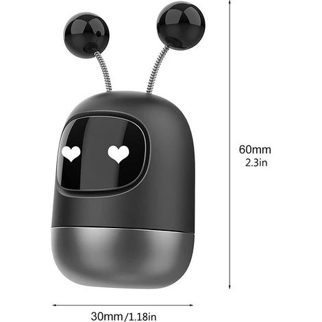 Désodorisant Voiture Pince Silicone Robot Mignon Longue Durée Parfum pour Aérateur Auto (1/5)