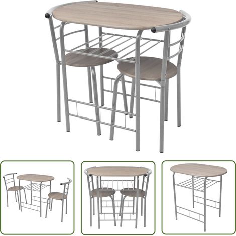 The Living Store Frühstückstisch Bar-Set MDF - Esstisch - Bartisch - Küchenstuhl - Barhocker - Moderner Esstisch (1/5)
