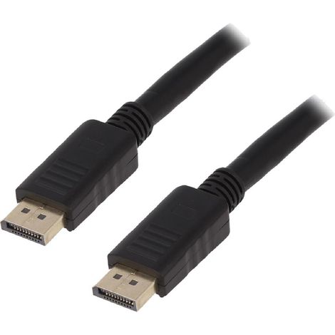 Cable DisplayPort 1.2 prise male des deux cotes 3D 4K UHD 10m - Noir