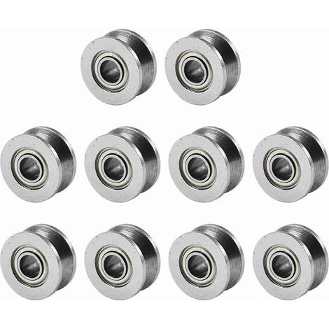 10 roulements à billes à gorge V 624ZZ pour systèmes de mouvement linéaire sur rails 4x13x6mm (1/5)