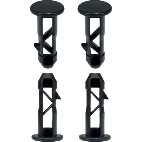 Goupilles de Charnière en Plastique, 4 PCS, Noir, Contemporaine, Plastique, Brute, Montage en Surface, Accessoires Pour Poubelles À Roulettes, 6.83.1cm (1/4)