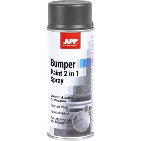 Bombe de peinture - Gris satiné - Pare-chocs - Rétroviseur - Plastique extérieur - APP