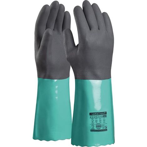 LEIPOLD Chemiehandschuh LeiKaChem® 1342 Gr.10 grün EN 388,EN 407,EN 374 PSA III LEIPOLD (1/4)