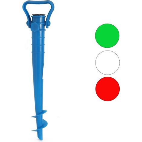 TRADE SHOP - Picchetto 39cm A Vite Trivella Ombrellone Spiaggia Mare Sabbia Campeggio 615156 - (1/2)