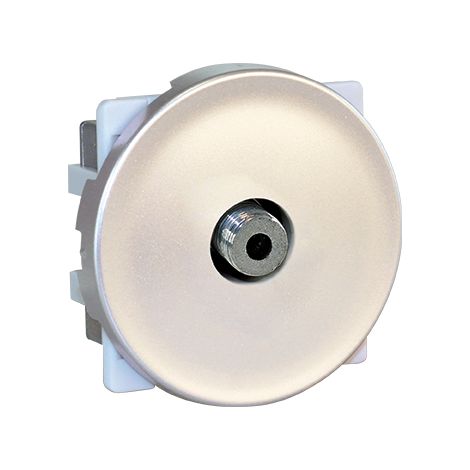 Prise TV multi-services Type F - mâle - COMETE Couleur Titane