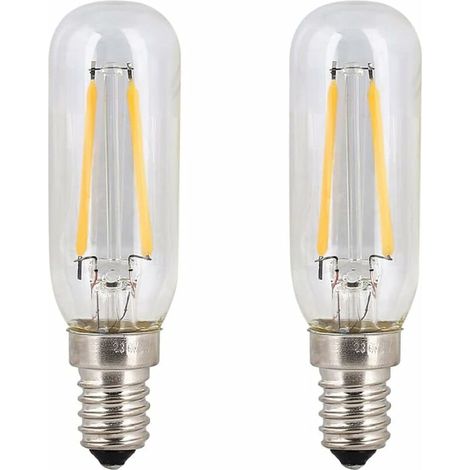 Lot de 2 ampoules LED 4W SES pour hotte aspirante E14 Blanc froid 6000K T25 Ampoules à filament de tube 40W Remplacement à incandescence Petite vis Edison Appareil non dimmable pour hotte (1/4)