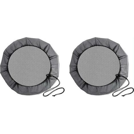 Filet de protection pour récupérateur d’eau de pluie – 2 pièces Ø100 cm, anti-moustiques & animaux, avec cordon de serrage