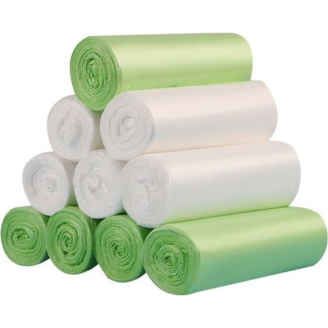 200 sacs poubelles biodégradables, sacs poubelles compostables biodégradables de 20 litres d\'épaisseur pour la nourriture, la maison, la cuisine, le bureau, la maison, les déchets de jardin pour anim (1/5)