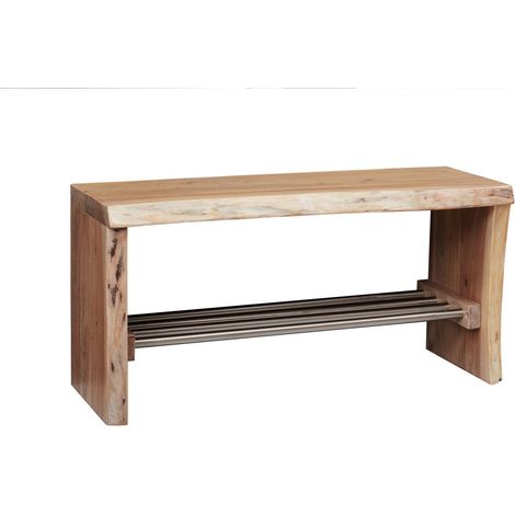 Garderobenbank Akazie 81x30x40 natur lackiert PURE ACACIA 716