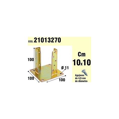 Supporto in legno Bicromato Ancoraggio 100 mm.