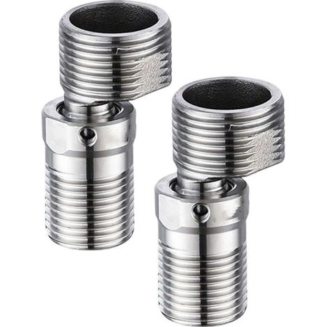 Adaptateurs de robinet de douche rotatifs à 360° en acier inoxydable Pied incurvé coudé Universels Filetage excentrique Angle de vis universel Filetage excentrique Coin de vis (1/5)