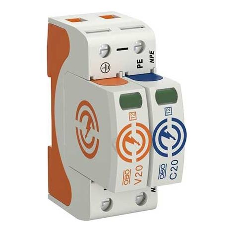 Limitatore di sovratensione obo V20-1+NPE-280 modulare UL 94 V-0 (1/2)