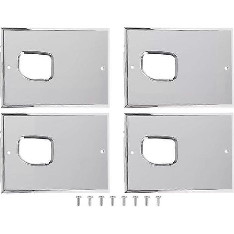 Garnitures de poignées de porte intérieures en aluminium chromé lisse, plaques anti-rayures pour Hummer H2 SUV SUT 2003-2007 (1/5)