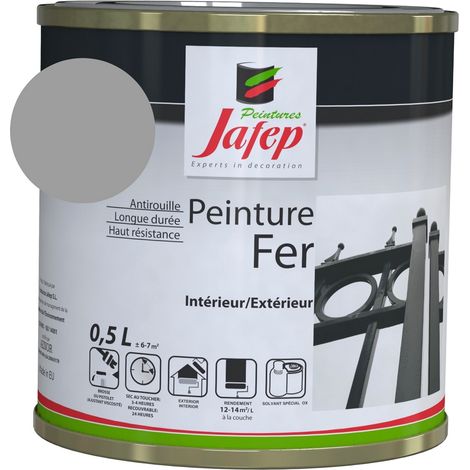 Peinture fer antirouille gris souris Jafep 0,5 L