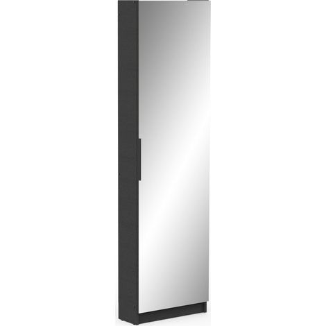 CALICOSY - Armoire à Chaussures 1 Porte Miroir L50 cm - Zapatero (1/5)