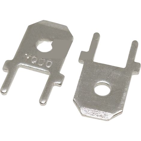 Connecteur femelle enfichable pour circuit imprimé 4.8/6.3, borne à fil, type enfichable, serti à froid, gaine à ressort, plaque à souder 6.3, épaisseur d'insertion 0,8 mm