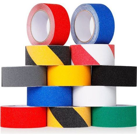 Ruban antidérapant en PVC bleu 5m x 5cm pour escaliers, marches, sols, décoration de sécurité (1/5)
