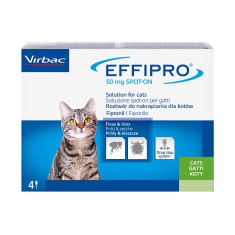 Virbac Cat Effipro Spot-On - Virbac Cat Effipro Spot-On - Confezione Da 4 Pipette