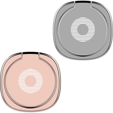 Support Anneau Téléphone - Rotation 360° - Support Portable pour Smartphone et Tablette - Fixation Adhésive Sans Résidu - Lot de 2 (1/5)