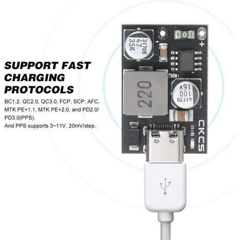 Convertisseur Buck de Type C QC3.0 PD2.0/PD3.0 PPS, Module d'alimentation abaisseur 8V-32V à 3V-12V, régulateur de tension cc, prend en charge une charge rapide (1/5)
