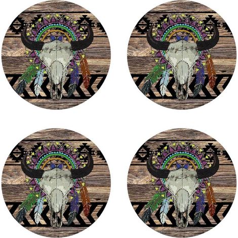 Set de 4 dessous de verres Boho Cbkreation