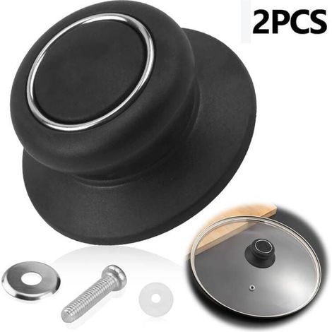 Pack Glass Pot Lid Handles Anti-scald Knobs Universal Kitchen Pot Lid Handles Suitable for Black Pot Lids. MUMU (1/4)