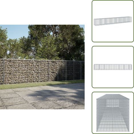 vidaXL Panier gabion avec couvercle 750x100x100 cm fer galvanisé (1/5)