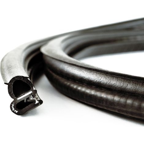 Eutras Edge protezione 5 m paraspifferi guarnizione in gomma m 1 pezzi nero 2108