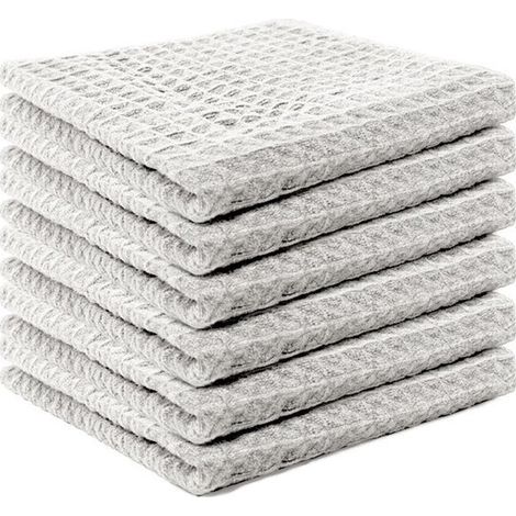 Confezione da 6 pezzi – Qualità premium – Strofinacci da cucina in microfibra – Asciugamani per le mani e strofinacci – Tessitura a nido d'ape – 40 x 40 cm (1/5)