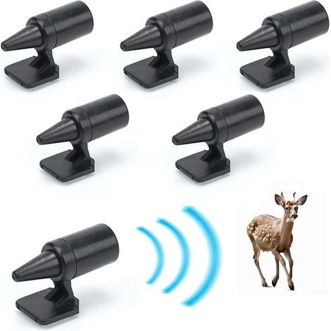 6 PCS Sifflet Ultrasons Ultra Son Anti-Gibier,Dispositif de Sifflet d'avertissement,Ultrasonique Cerf Attention,Éviter de Heurter Les Animaux,pour Voitures, Camions, Motos (1/4)