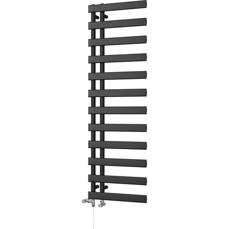 Agar - Black Dual Fuel Towel Rail H1564mm x W500mm Standard (1/3)
