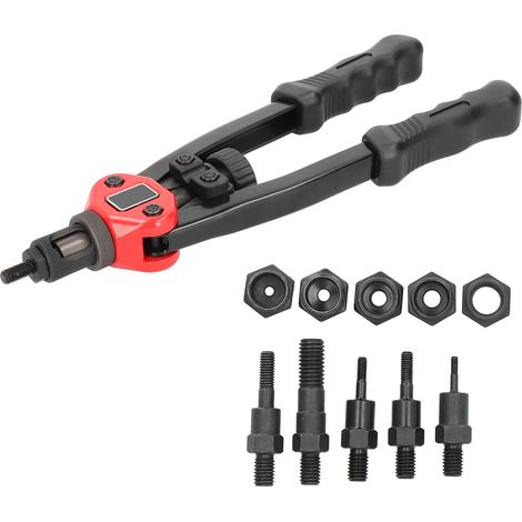Blindnietmuttern-Set mit Bedienungsanleitung und M3-, M4-, M5-, M6-, M8- und M10-Spitzen (Hardware-Werkzeugset BT605) (1/5)