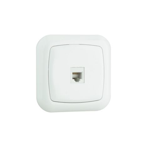 Base téléphonique encastrée RJ11 Electro Dh 36.530/RJ11, couleur blanc, 8430552108343