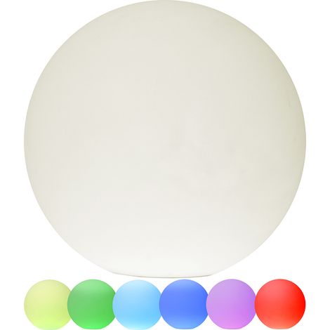 Décoration Star Trading Twilights, Boule, Blanc, LED, Couleur RVB, Télécommande, Extérieur, 30 cm