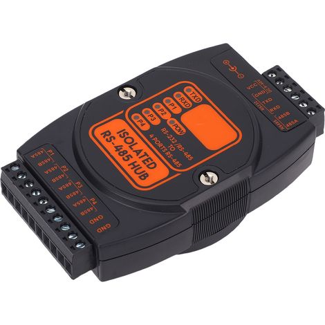 Convertisseur industriel isolé 1 voie 232/485 vers 4 voies 485, protégeant des chocs électriques pour rail de guidage de 35 mm (1/5)
