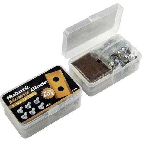 Lames de Rechange - Worx - Landroid - 30 pièces - Acier inoxydable - Revêtement en titane (1/4)