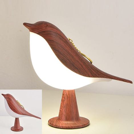 Nachttischlampe mit Touch-Steuerung, schöne LED-Vogellampe, duftende Nachttischlampe, dekorative kreative Nachtlampe (Aromalampe)