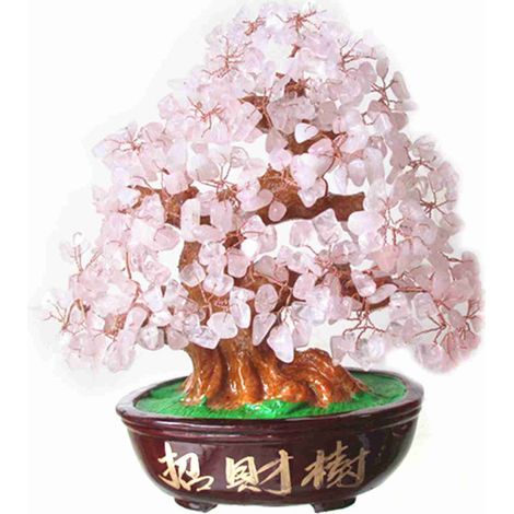 Dekorativer Bonsai-Baum aus Kristall und Acryl, Glücksbringer für Wohlstand, 16 x 17 cm, 1 Stück, Dekoration für Wohnzimmer oder Büro (1/5)