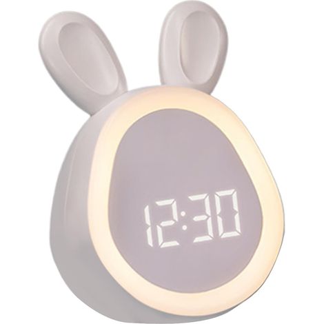 Réveil pour et Adultes Veilleuse De Nuit Design Lapin À Recharge (1/5)