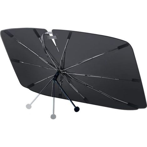 Auto-Sonnenschutzschirm 140 x 75 cm, faltbarer Auto-Sonnenschutzschirm mit UV-Schutz, für die meisten Pkw, SUVs und Lkw (1/2)