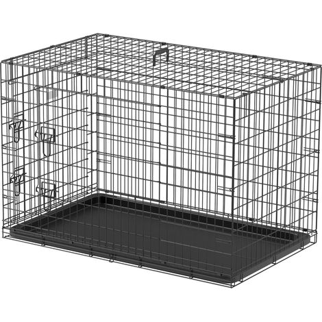 PawHut faltbare Hundetragetasche, schwarzes Metall, 92 x 57 x 62,5 cm
