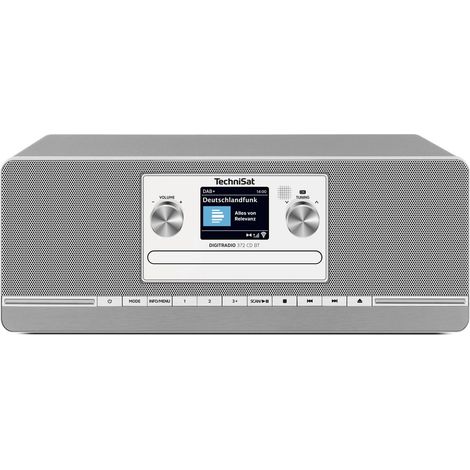 Radio TechniSat CD DAB+ FM Bluetooth USB 2×5 W digitradio 372 argent (1/5)