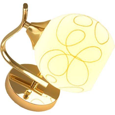 Applique murale LED dorée, style minimaliste moderne, idéale pour une table de chevet, un couloir ou une chambre (111-240 V). (1/5)