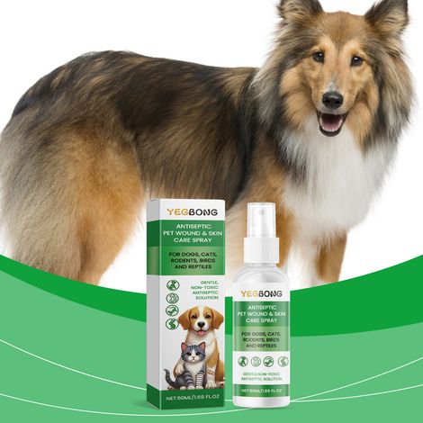 Spray de soin pour la peau des animaux - Hydratant et apaisant pour chats et chiens - 50 ml (1/5)