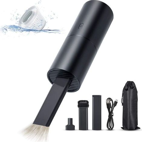 Mini Aspirateur, Aspirateur à Main sans Fil, Rechargeable USB Puissant 2 en 1 Succion Souffler, Portatif Léger Aspirateur à Voiture, Ordinateur, Clavier, Poils d'animaux Faciles à Nettoyer (1/5)