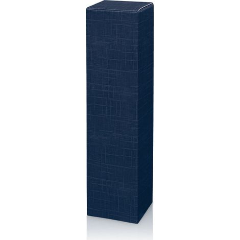 50 x Faltschachtel für 1 Flasche 90x90x355 mm strukturgeprägt Blau (1/4)