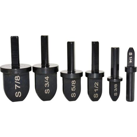 6-teiliges Crimpwerkzeug-Bohrerset, manuelles Crimpwerkzeug für Kupferrohre – Bohreraufweiter aus Wälzlagerstahl mit 7/8", 3/4", 5/8", 1/2", 3/8", 1/4"-Bohrern